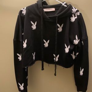 Missguided x playboy crop sweater